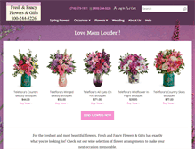 Tablet Screenshot of freshandfancyflowers.com